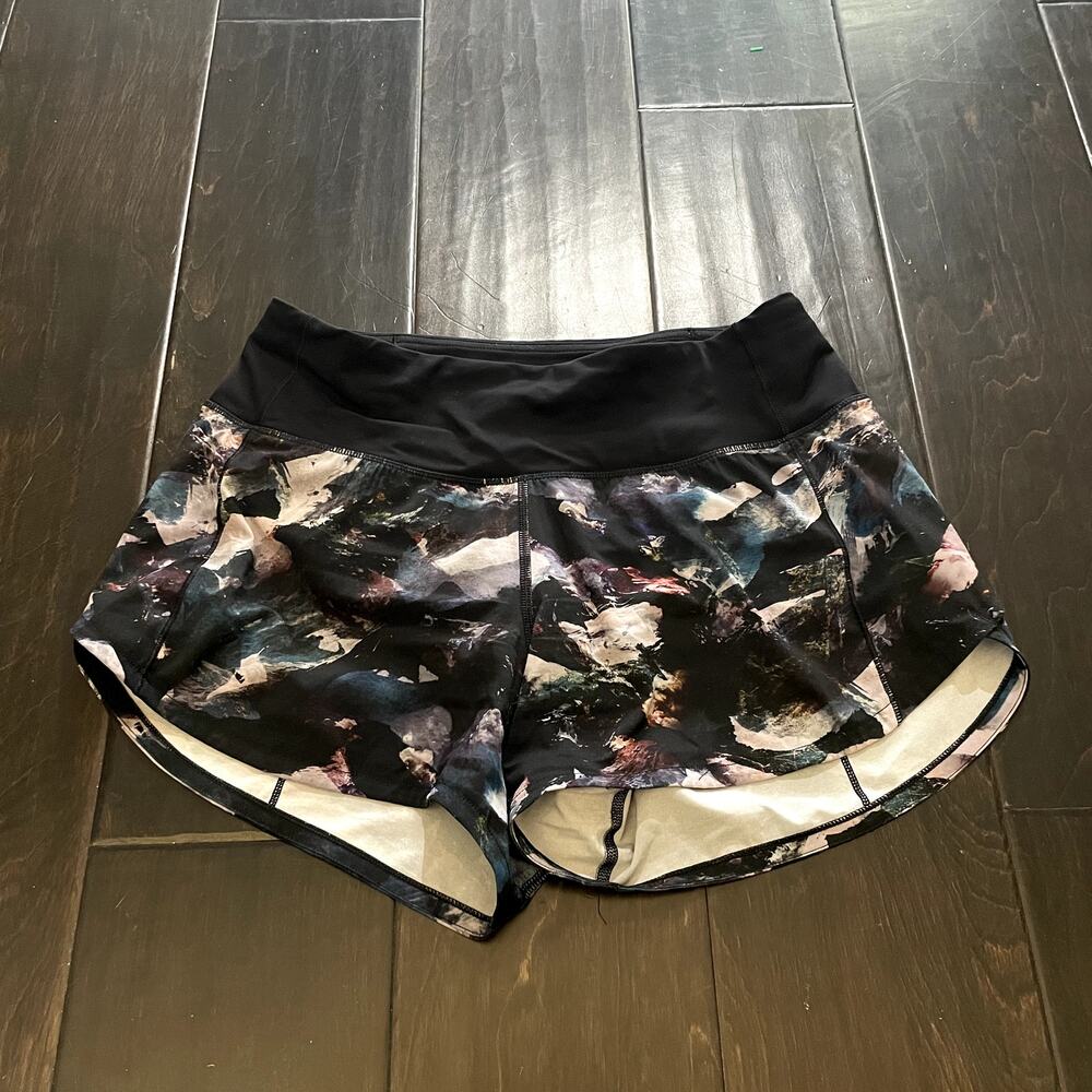 Lululemon Speed Up Short Long *4" Updated Fit Glacier Camo Women's Size 4